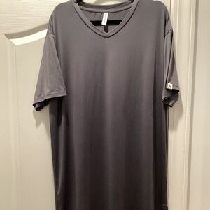 Short Sleeve Sleep Shirt ( Size: Large) ( Color: Light Grey)